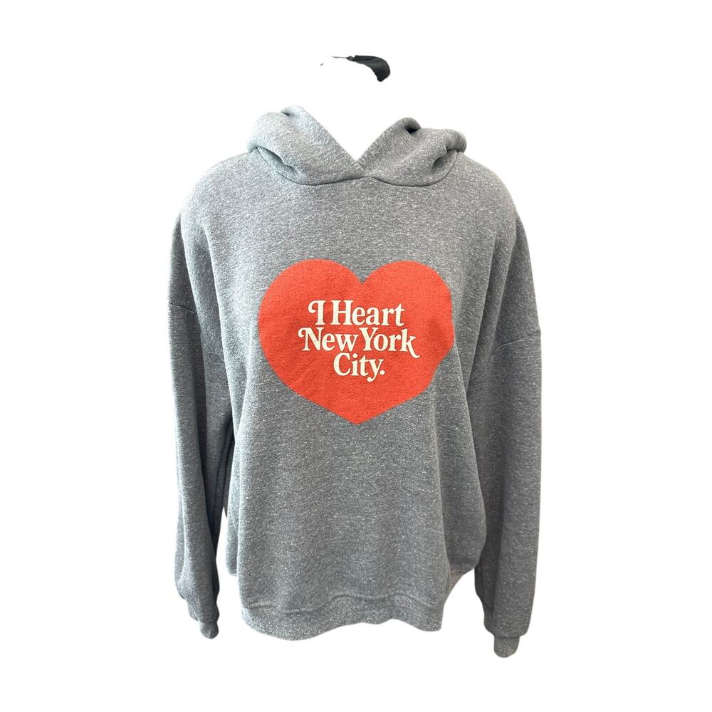 SUNNY SOMEWHERE I Heart New York City Classic Hoodie Gray Graphic Sweatshirt XL - Picture 3 of 8